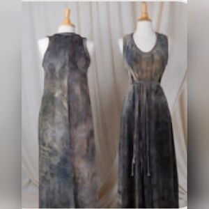 Sinew Moon Terrapin Maxi Dress: Dusk Bamboo Velour M/L